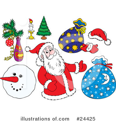Royalty-Free (RF) Santa Clipart Illustration by Alex Bannykh - Stock Sample #24425