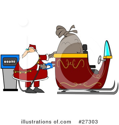 Santas Sleigh Clipart #27303 by djart