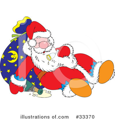 Royalty-Free (RF) Santa Clipart Illustration by Alex Bannykh - Stock Sample #33370