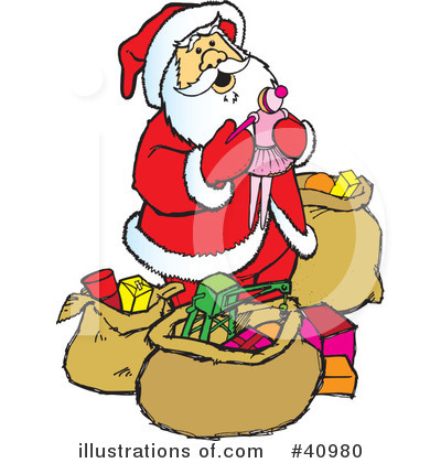 Royalty-Free (RF) Santa Clipart Illustration by Snowy - Stock Sample #40980