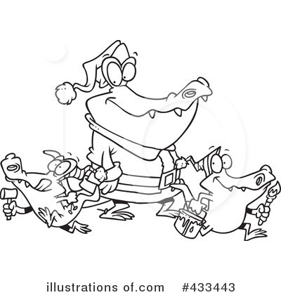 Royalty-Free (RF) Santa Clipart Illustration by toonaday - Stock Sample #433443