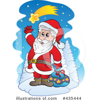 Royalty-Free (RF) Santa Clipart Illustration by visekart - Stock Sample #435444