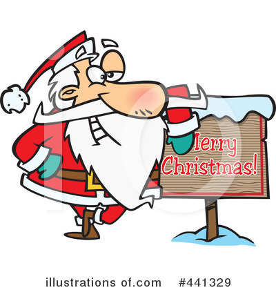 Royalty-Free (RF) Santa Clipart Illustration by toonaday - Stock Sample #441329