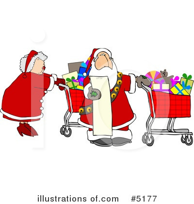 Royalty-Free (RF) Santa Clipart Illustration by djart - Stock Sample #5177