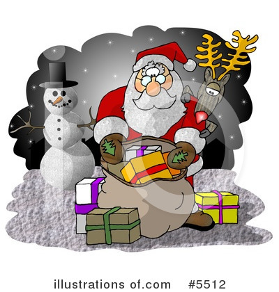 Royalty-Free (RF) Santa Clipart Illustration by djart - Stock Sample #5512