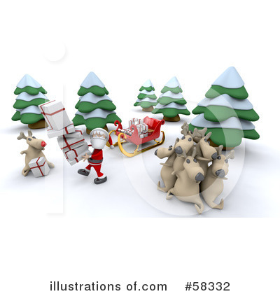 Royalty-Free (RF) Santa Clipart Illustration by KJ Pargeter - Stock Sample #58332