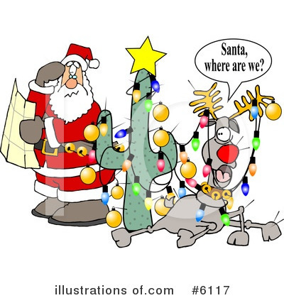 Royalty-Free (RF) Santa Clipart Illustration by djart - Stock Sample #6117