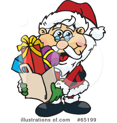 Royalty-Free (RF) Santa Clipart Illustration by Dennis Holmes Designs - Stock Sample #65199