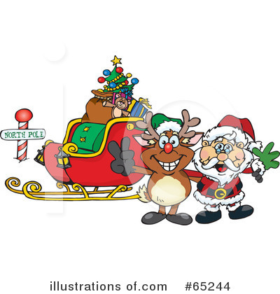 Reindeer Clipart #65244 by Dennis Holmes Designs