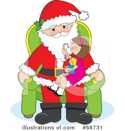 Royalty-Free (RF) Santa Clipart Illustration by Maria Bell - Stock Sample #68731