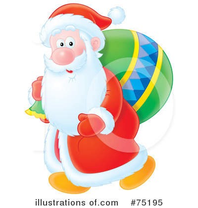Royalty-Free (RF) Santa Clipart Illustration by Alex Bannykh - Stock Sample #75195