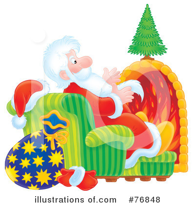 Royalty-Free (RF) Santa Clipart Illustration by Alex Bannykh - Stock Sample #76848