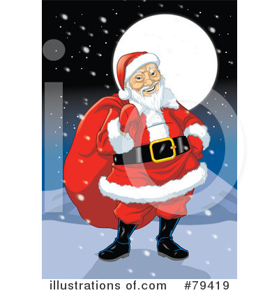 Royalty-Free (RF) Santa Clipart Illustration by Lawrence Christmas Illustration - Stock Sample #79419
