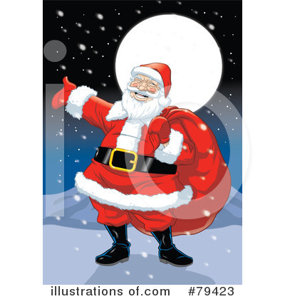 Royalty-Free (RF) Santa Clipart Illustration by Lawrence Christmas Illustration - Stock Sample #79423