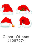 Santa Hats Clipart #1087074 by Pushkin