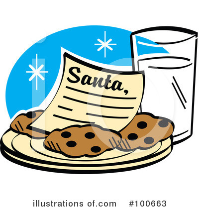 Royalty-Free (RF) Santa Snack Clipart Illustration by Andy Nortnik - Stock Sample #100663