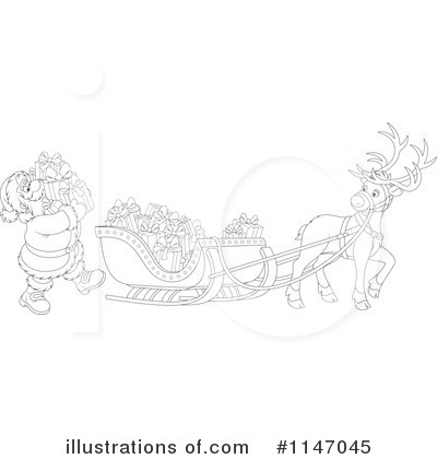 Royalty-Free (RF) Santas Sleigh Clipart Illustration by Alex Bannykh - Stock Sample #1147045