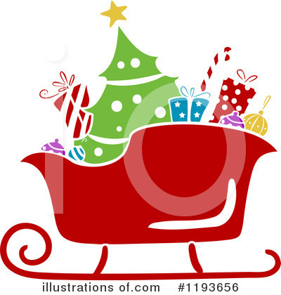 Royalty-Free (RF) Santas Sleigh Clipart Illustration by BNP Design Studio - Stock Sample #1193656