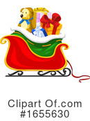 Santas Sleigh Clipart #1655630 by Morphart Creations
