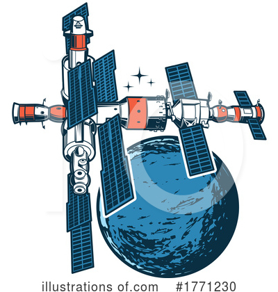 Royalty-Free (RF) Satellite Clipart Illustration by Vector Tradition SM - Stock Sample #1771230