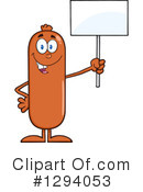 Sausage Character Clipart #1294053 by Hit Toon