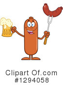 Sausage Character Clipart #1294058 by Hit Toon