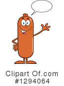 Sausage Character Clipart #1294064 by Hit Toon