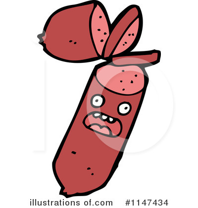 Royalty-Free (RF) Sausage Clipart Illustration by lineartestpilot - Stock Sample #1147434