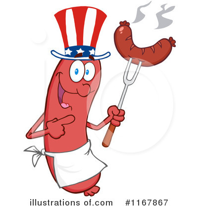 American Sausage Clipart #1167867 by Hit Toon