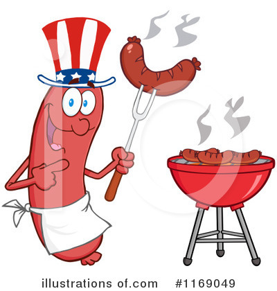 American Sausage Clipart #1169049 by Hit Toon