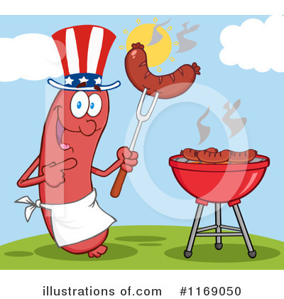 American Sausage Clipart #1169050 by Hit Toon