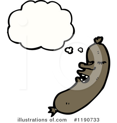 Royalty-Free (RF) Sausage Clipart Illustration by lineartestpilot - Stock Sample #1190733