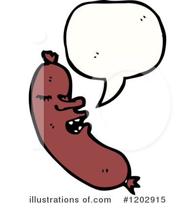 Royalty-Free (RF) Sausage Clipart Illustration by lineartestpilot - Stock Sample #1202915