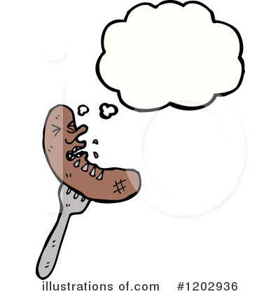 Royalty-Free (RF) Sausage Clipart Illustration by lineartestpilot - Stock Sample #1202936
