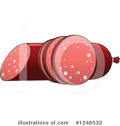 Salami Clipart #1246532 by Vector Tradition SM