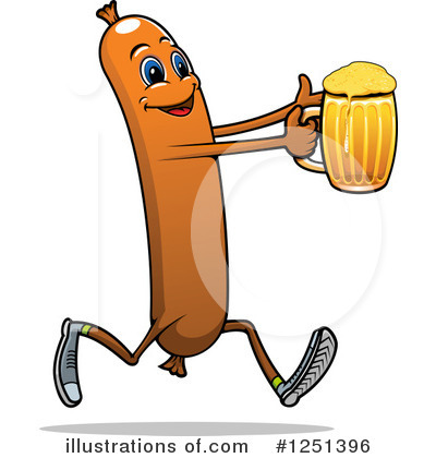 Royalty-Free (RF) Sausage Clipart Illustration by Vector Tradition SM - Stock Sample #1251396