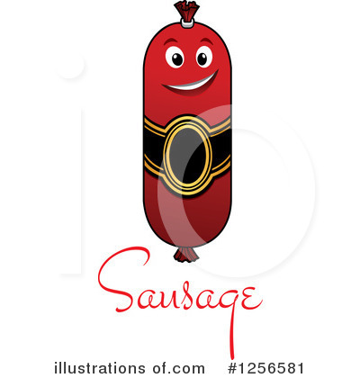 Royalty-Free (RF) Sausage Clipart Illustration by Vector Tradition SM - Stock Sample #1256581