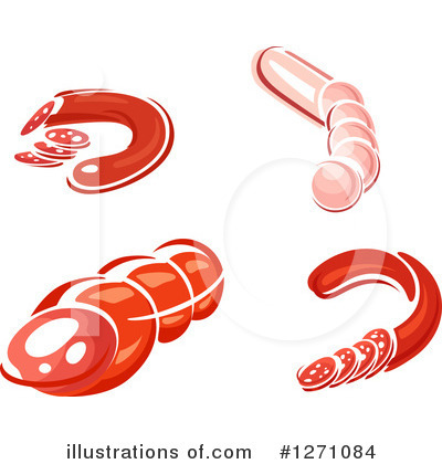Royalty-Free (RF) Sausage Clipart Illustration by Vector Tradition SM - Stock Sample #1271084