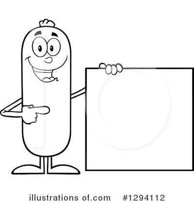 Sausage Character Clipart #1294112 by Hit Toon
