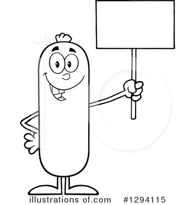 Sausage Character Clipart #1294115 by Hit Toon