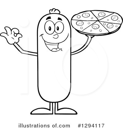 Sausage Character Clipart #1294117 by Hit Toon
