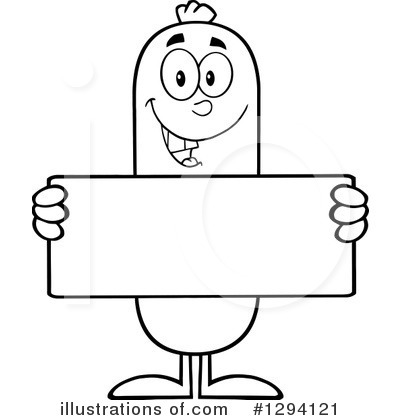 Sausage Character Clipart #1294121 by Hit Toon