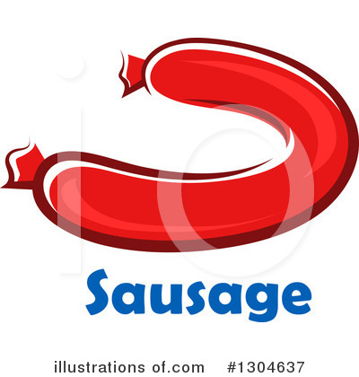 Royalty-Free (RF) Sausage Clipart Illustration by Vector Tradition SM - Stock Sample #1304637