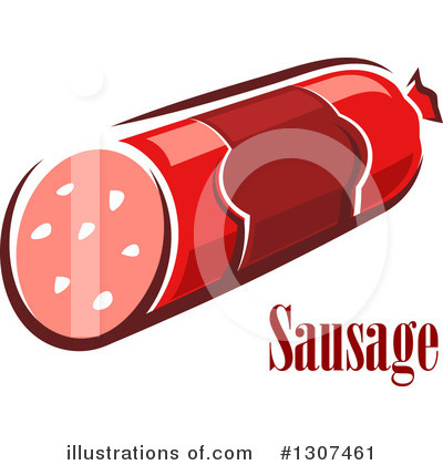 Royalty-Free (RF) Sausage Clipart Illustration by Vector Tradition SM - Stock Sample #1307461