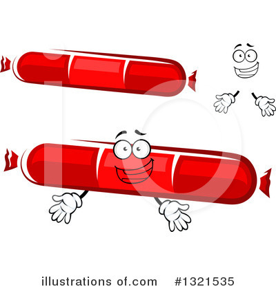 Royalty-Free (RF) Sausage Clipart Illustration by Vector Tradition SM - Stock Sample #1321535