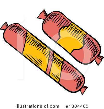 Royalty-Free (RF) Sausage Clipart Illustration by Vector Tradition SM - Stock Sample #1384465