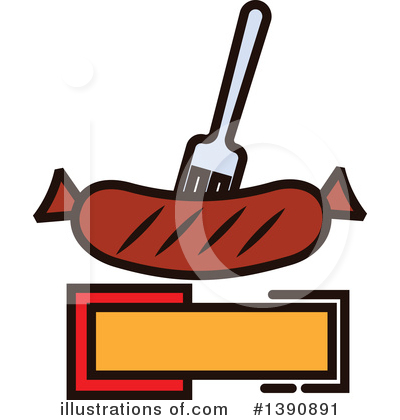 Royalty-Free (RF) Sausage Clipart Illustration by Vector Tradition SM - Stock Sample #1390891