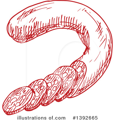 Royalty-Free (RF) Sausage Clipart Illustration by Vector Tradition SM - Stock Sample #1392665