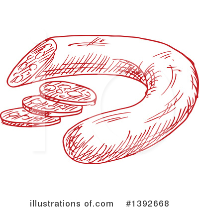 Royalty-Free (RF) Sausage Clipart Illustration by Vector Tradition SM - Stock Sample #1392668