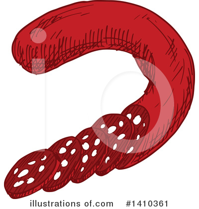 Salami Clipart #1410361 by Vector Tradition SM